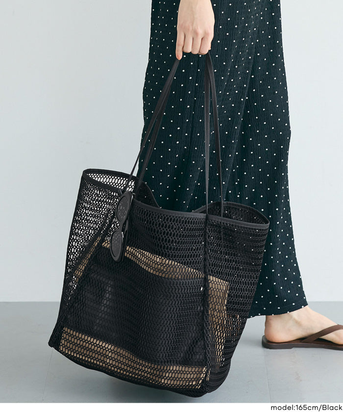 コカ coca メッシュトートバッグ （Black） Black