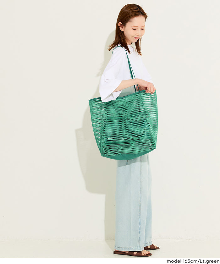 コカ coca メッシュトートバッグ （Black） Black