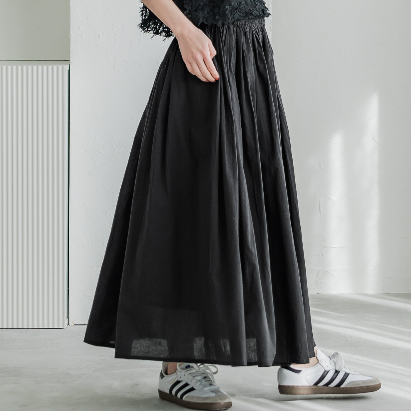 Coca Cotton Voile Flared Skirt