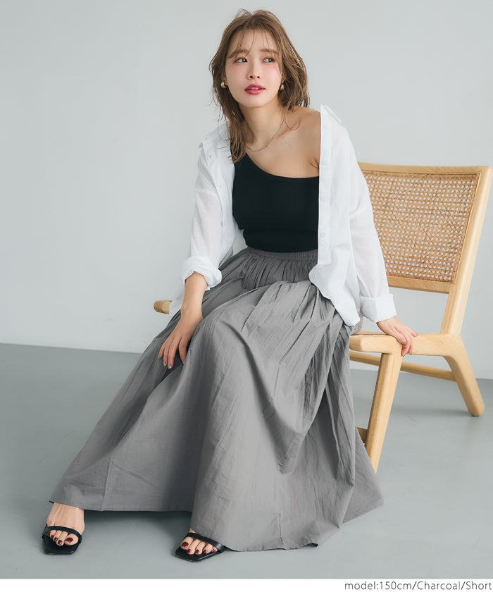 Coca Cotton Voile Flared Skirt