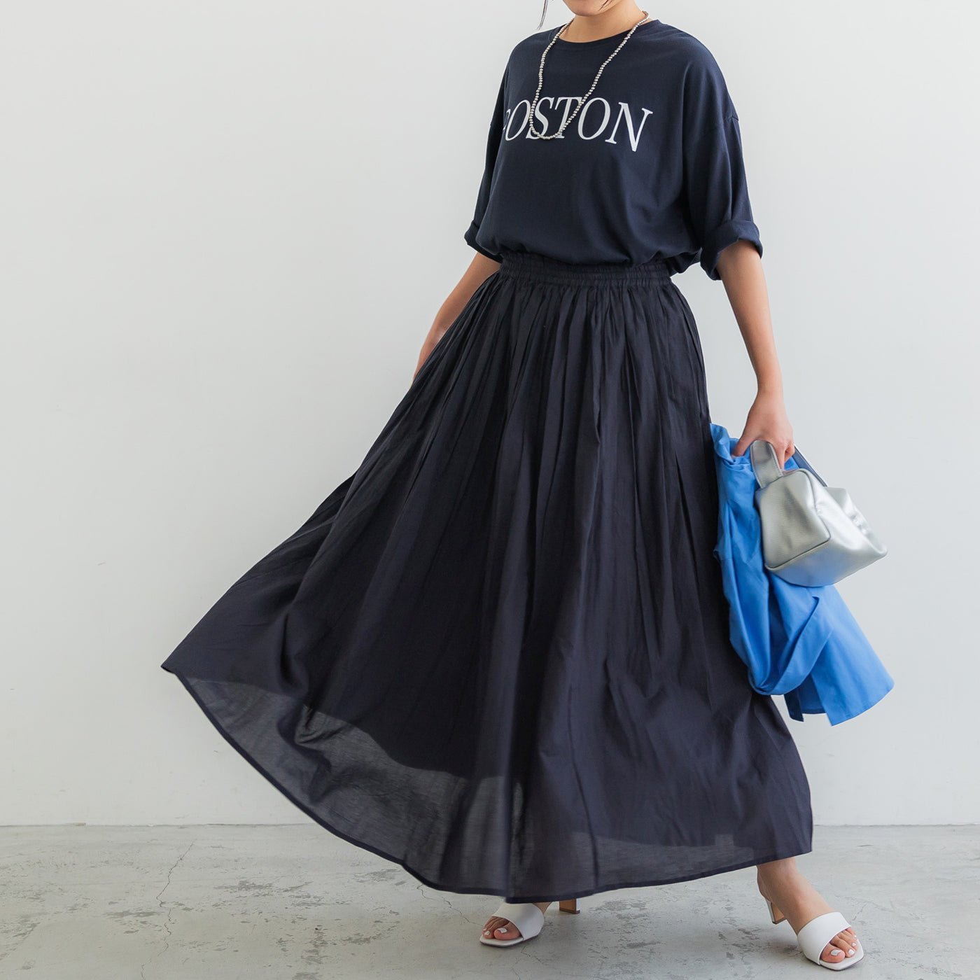 Coca Cotton Voile Flared Skirt