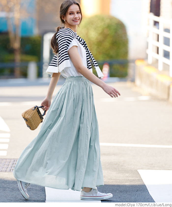 Coca Cotton Voile Flared Skirt