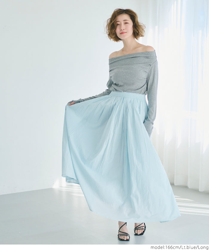 Coca Cotton Voile Flared Skirt