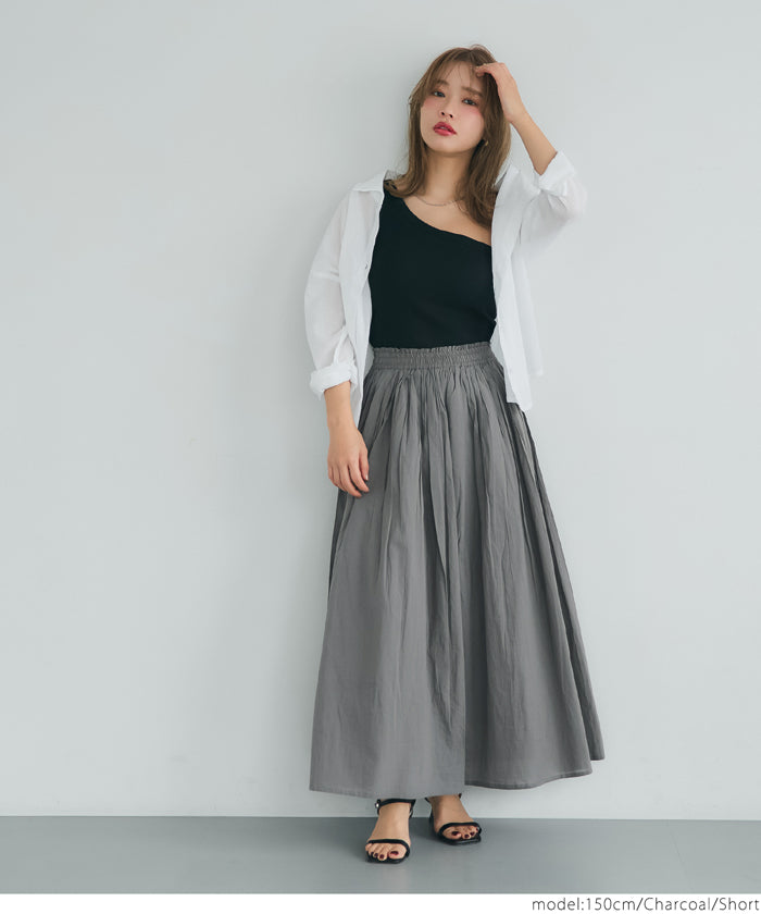 Coca Cotton Voile Flared Skirt