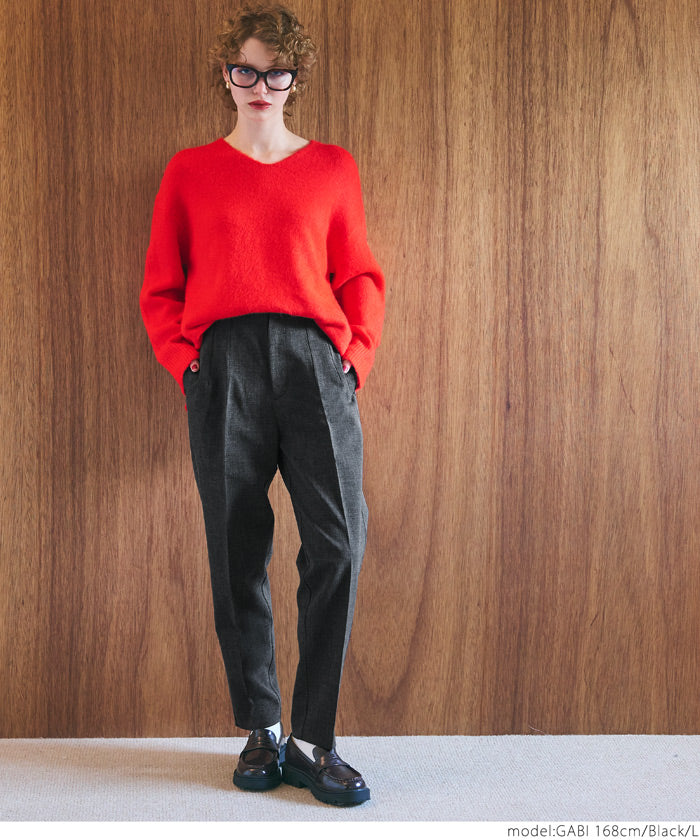 コカ coca ウールライクボンディングテーパードパンツ