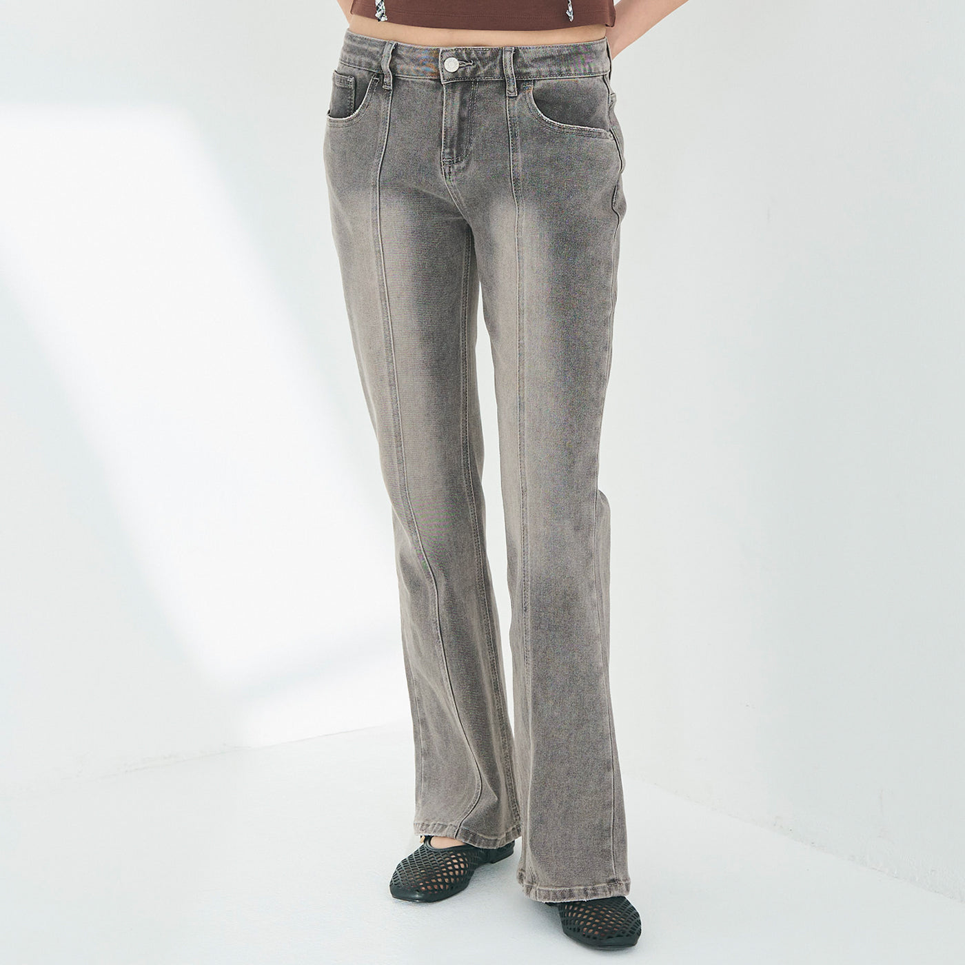 コカ coca ローライズデニムパンツ （Gray） Gray