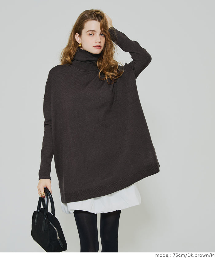 コカ coca タートルニットチュニック （Dk.brown） Dk.brown