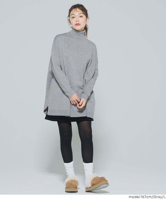 コカ coca タートルニットチュニック （Dk.brown） Dk.brown