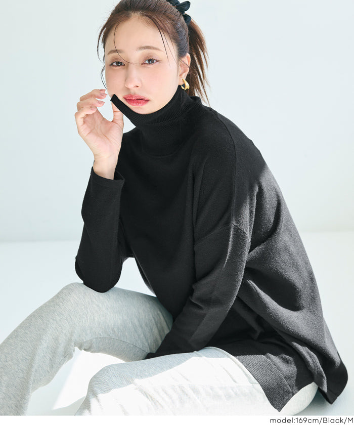 コカ coca タートルニットチュニック （Dk.brown） Dk.brown