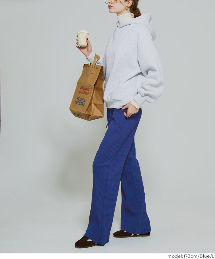 コカ coca 裏起毛ジョーゼットリブパンツ （Black） Black