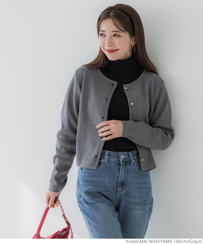 コカ coca 金ボタンニットカーディガン （Ivory） Ivory