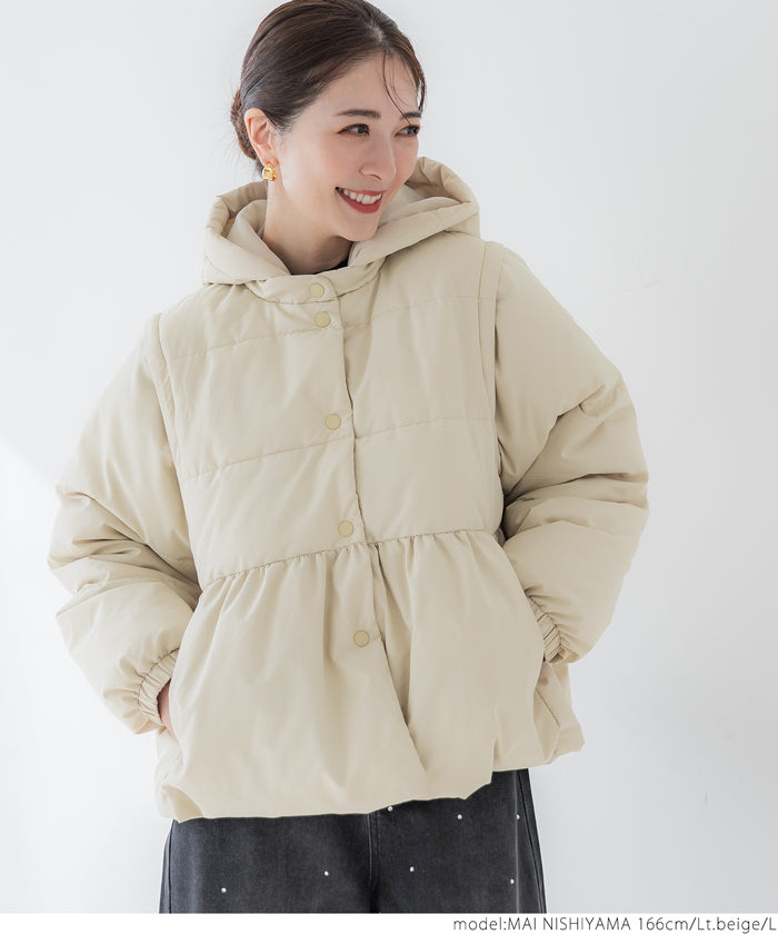 coca Gathered Padding Outerwear