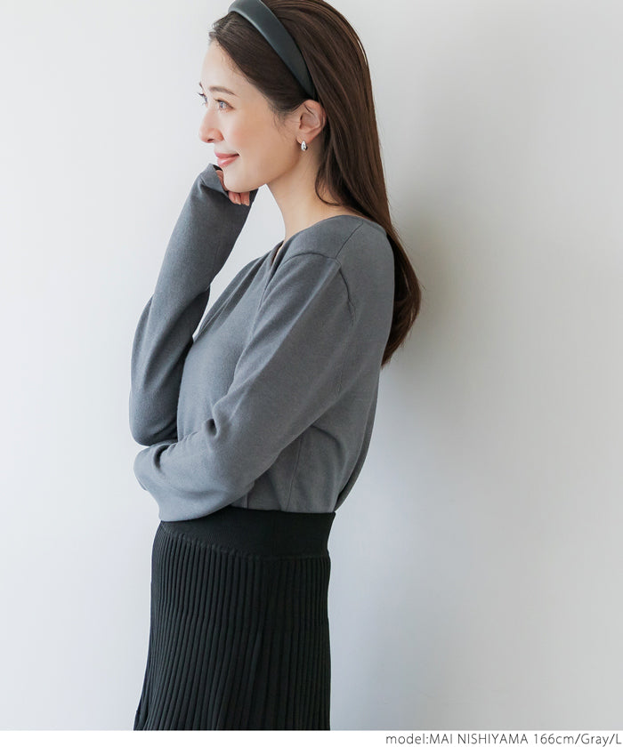 【WEB限定セール】コカ coca ニットフロントデザイントップス