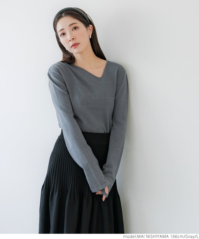 【WEB限定セール】コカ coca ニットフロントデザイントップス