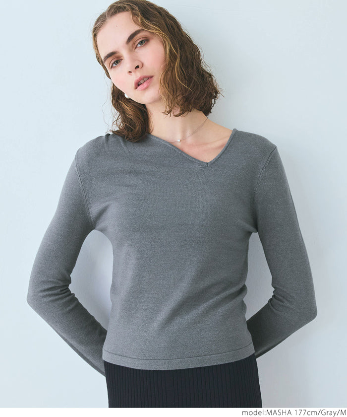 【WEB限定セール】コカ coca ニットフロントデザイントップス