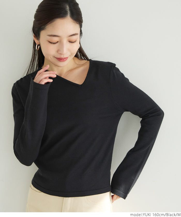 【WEB限定セール】コカ coca ニットフロントデザイントップス