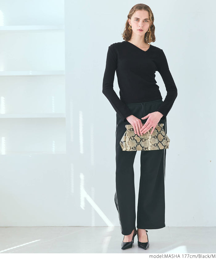 【WEB限定セール】コカ coca ニットフロントデザイントップス