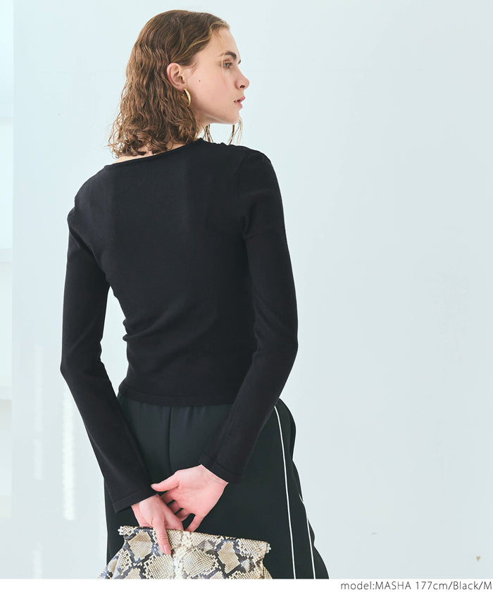 【WEB限定セール】コカ coca ニットフロントデザイントップス