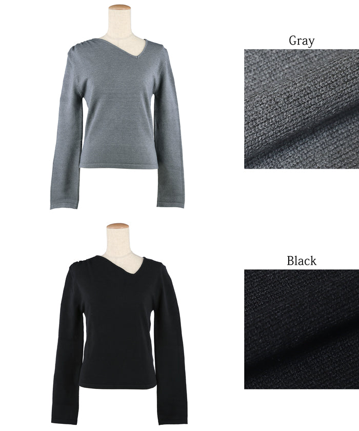 【WEB限定セール】コカ coca ニットフロントデザイントップス