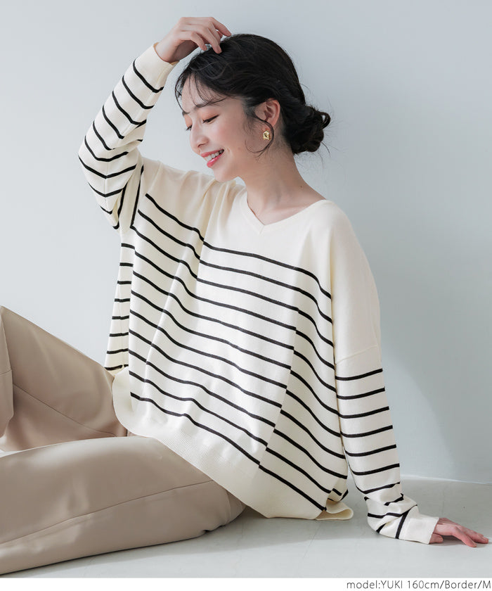 coca V-neck dolman knit top