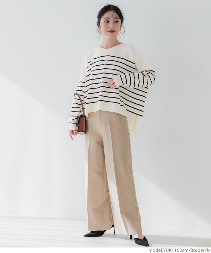coca V-neck dolman knit top