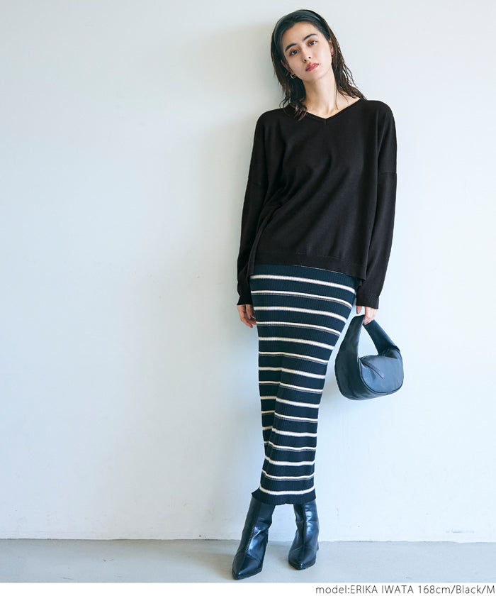 coca V-neck dolman knit top