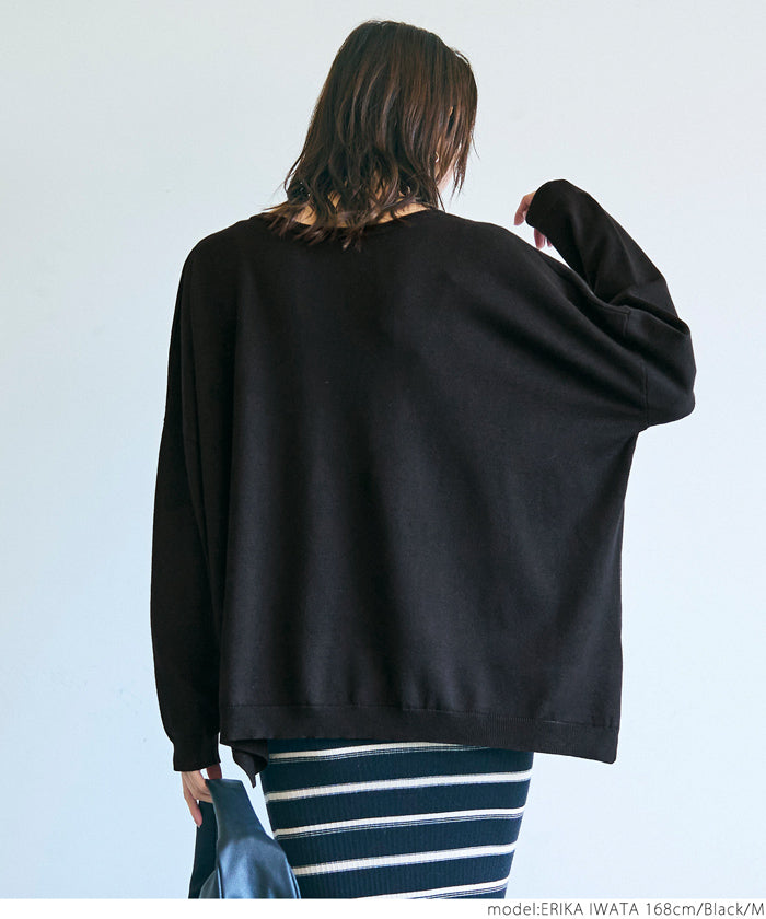 coca V-neck dolman knit top