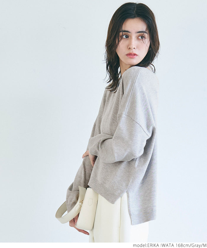 coca V-neck dolman knit top