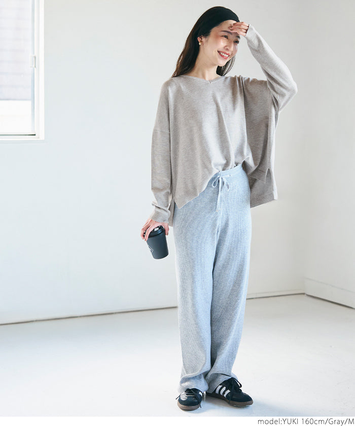 coca V-neck dolman knit top