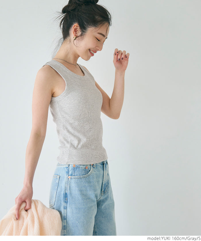 コカ coca 外で着られるブラトップス OUT BRA カップ付太タンクトップ