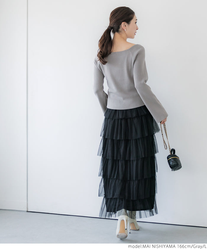 コカ coca オフショルダー フレアスリーブニット