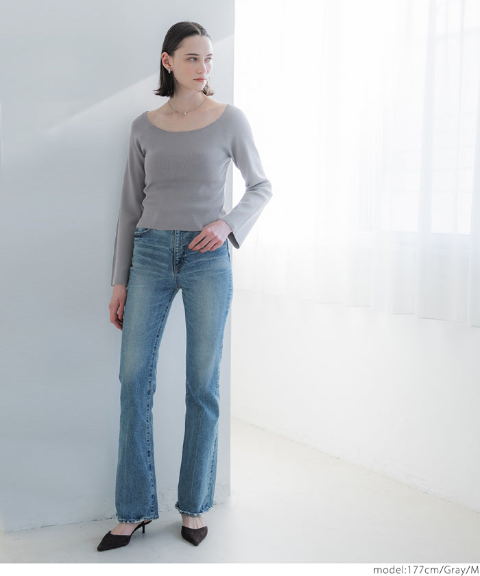 コカ coca オフショルダー フレアスリーブニット