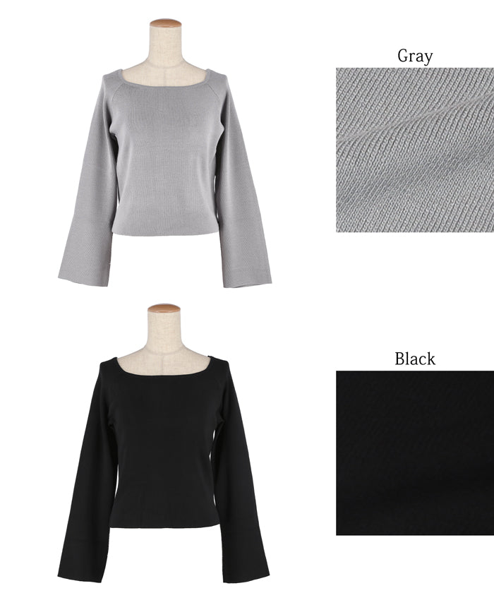 コカ coca オフショルダー フレアスリーブニット