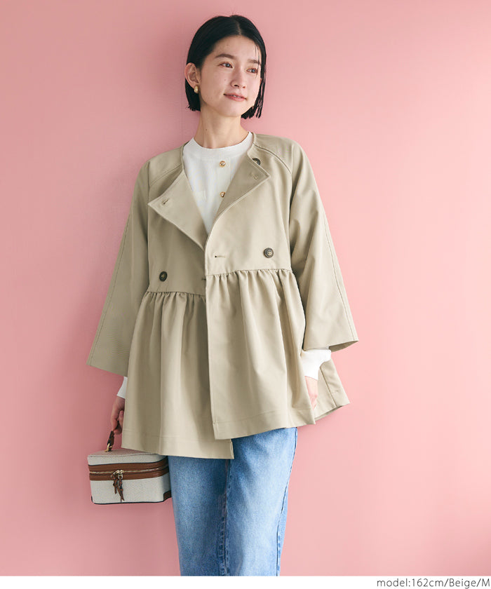 [WEB Limited Sale] coca Gather Trench Jacket