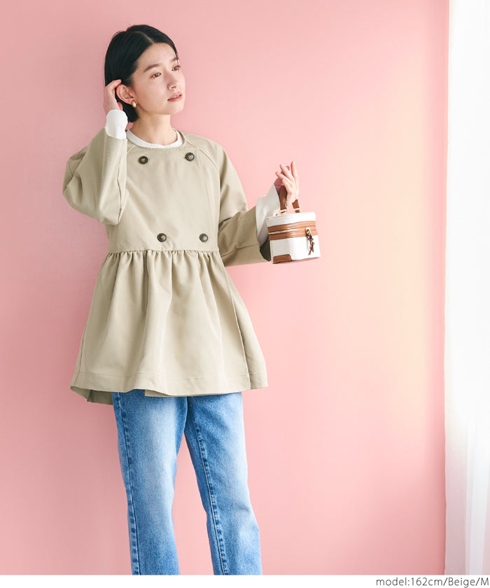 [WEB Limited Sale] coca Gather Trench Jacket