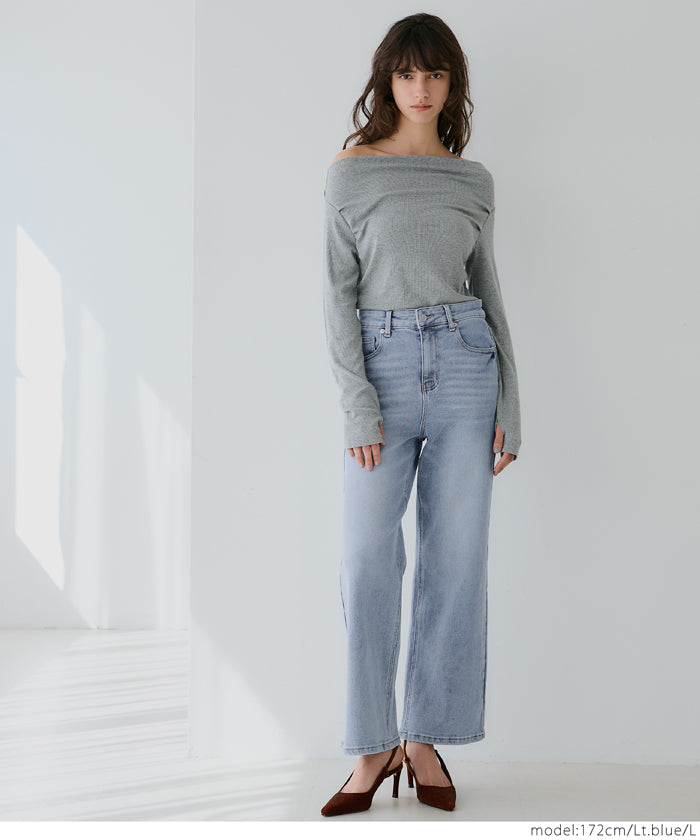 coca crouchable wide straight denim