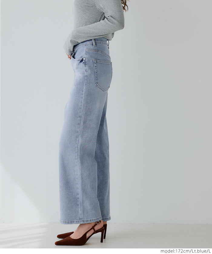 coca crouchable wide straight denim