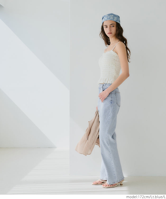 coca teleco-style denim flare pants