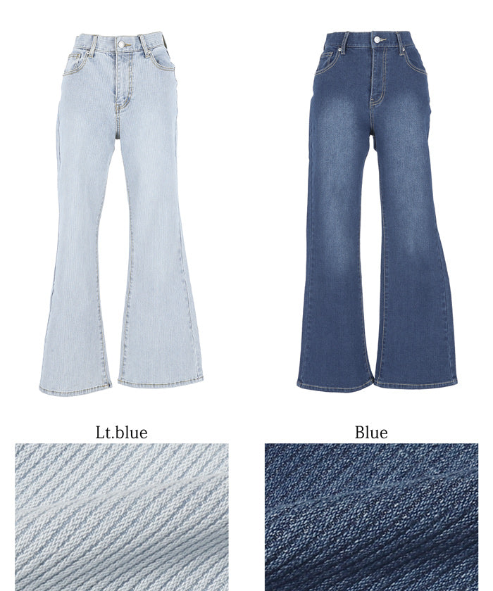 coca teleco-style denim flare pants