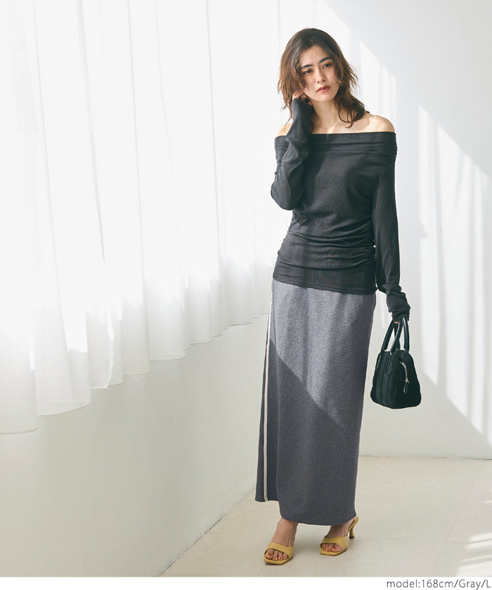 coca embossed line skirt