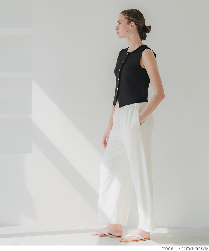 コカ coca 金ボタンニットベスト （Black） Black