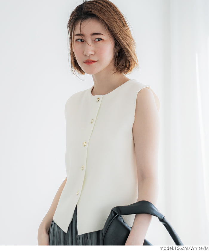 コカ coca 金ボタンニットベスト （Black） Black