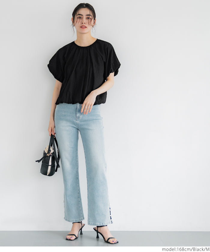 コカ coca フラワー柄レースブラウス （Black） Black