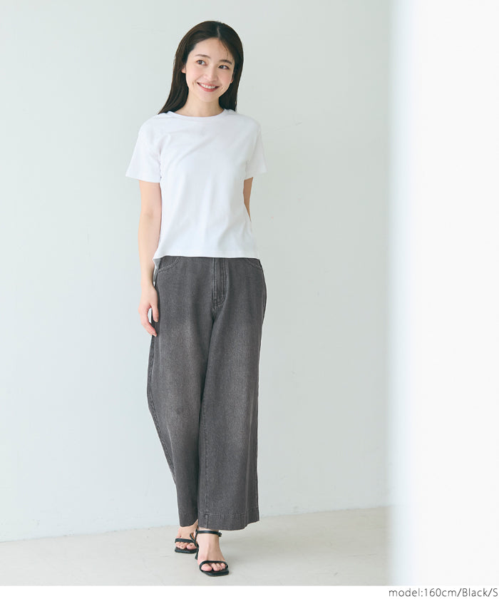 コカ coca デニム9分丈パンツ （Black） Black