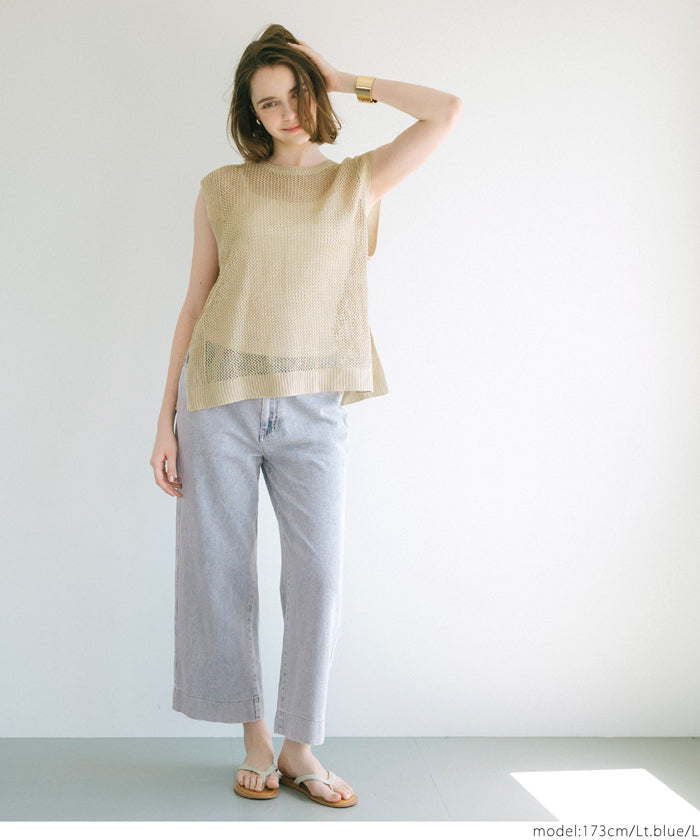 コカ coca デニム9分丈パンツ （Black） Black