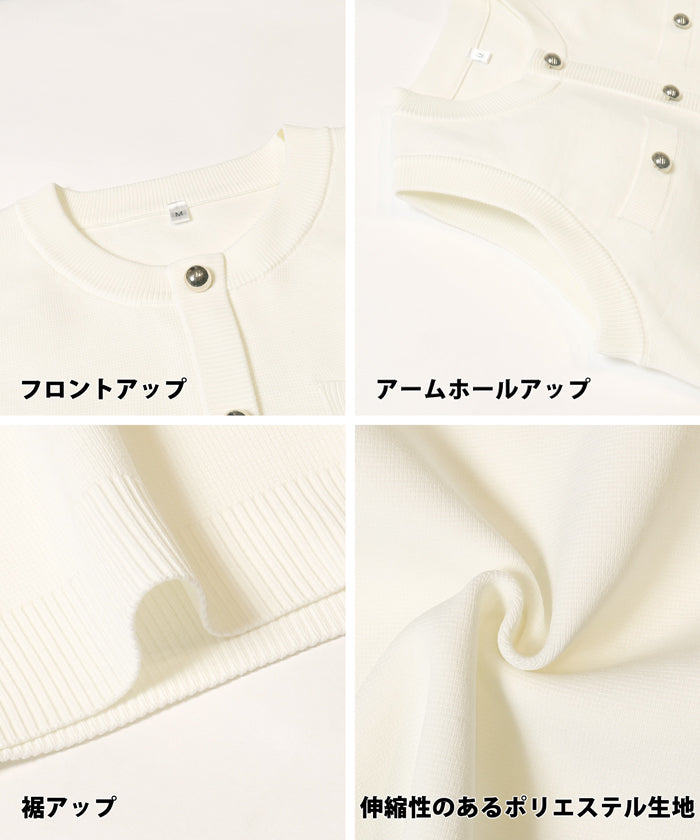 コカ coca ゴールドボタンノースリーブニットプルオーバー （Black） Black