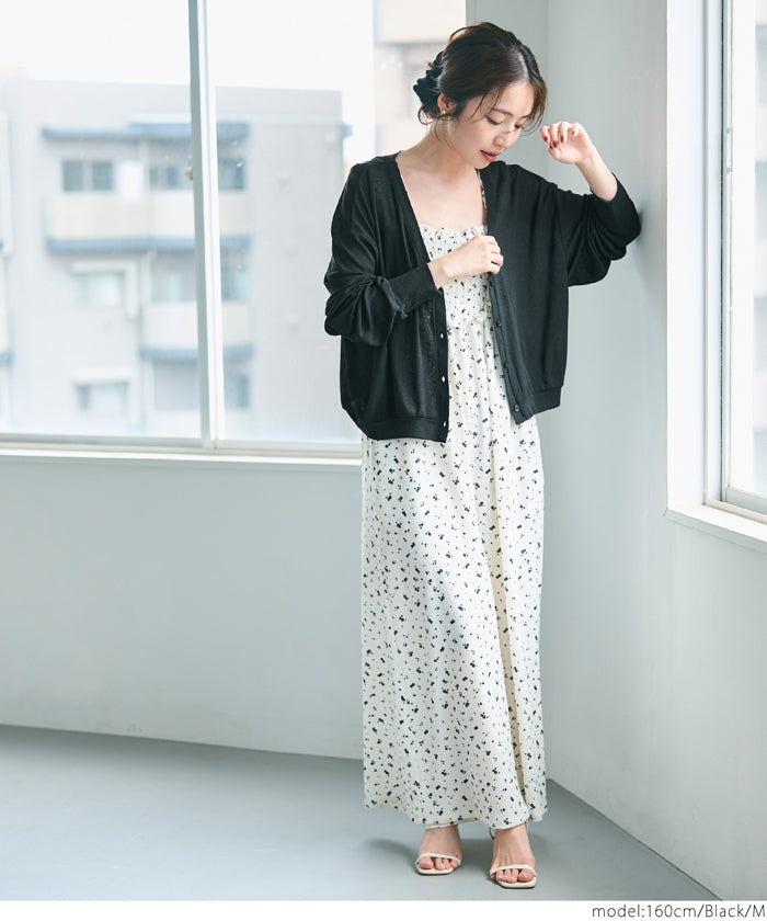 コカ coca シアージョーゼットカーディガン （Brown） Brown