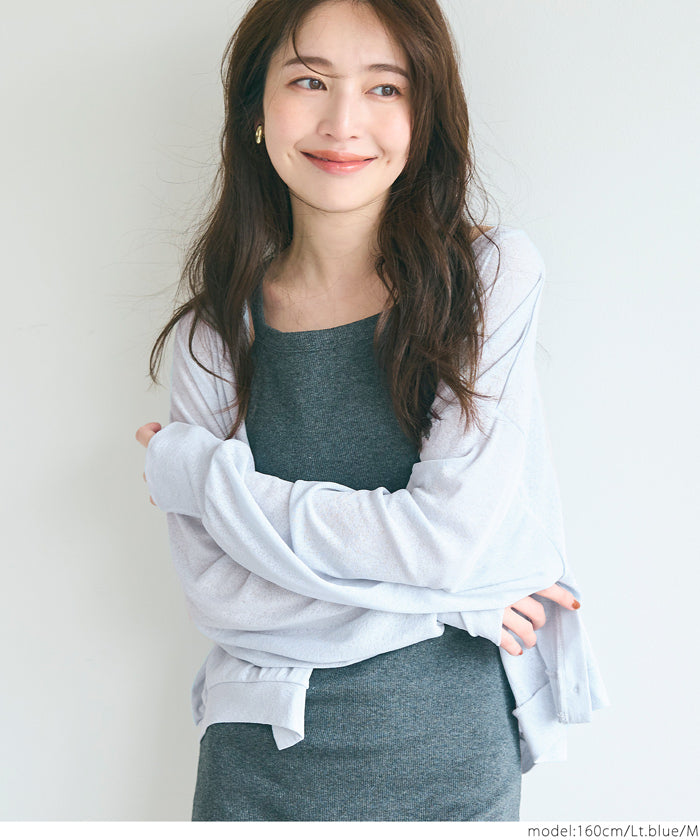 コカ coca シアージョーゼットカーディガン （Brown） Brown