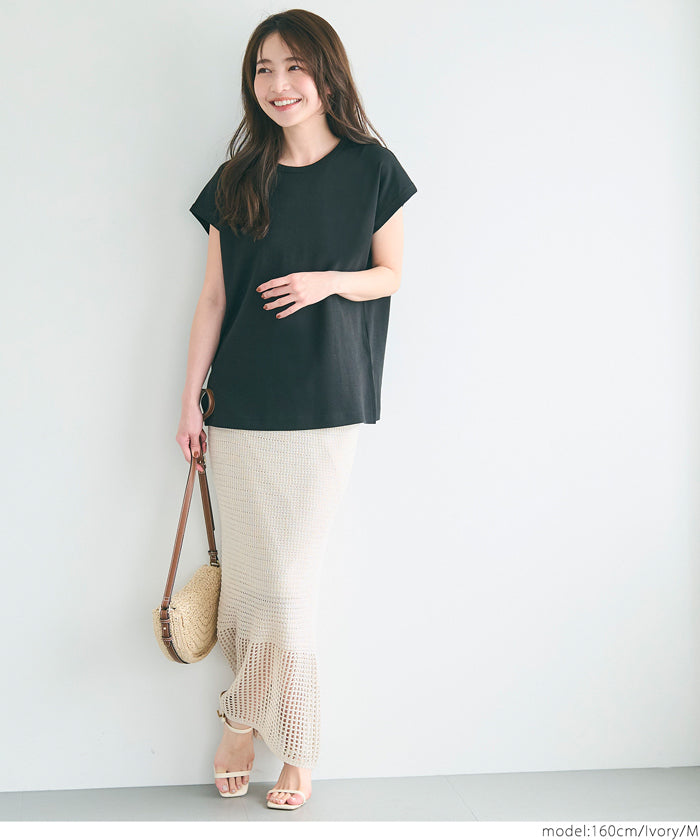 コカ coca カギ編みタイトニットスカート （Ivory） Ivory