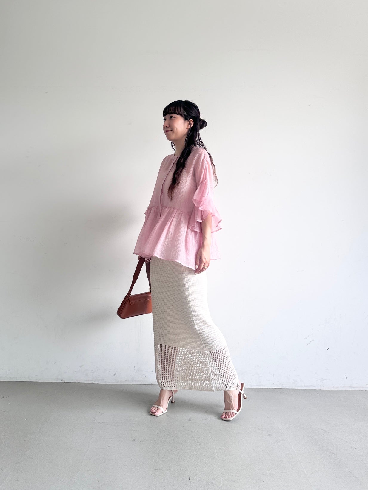コカ coca カギ編みタイトニットスカート （Ivory） Ivory